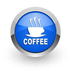 espresso blue glossy web icon