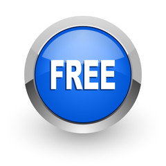 free blue glossy web icon