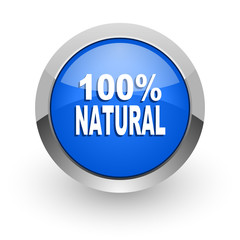 natural blue glossy web icon