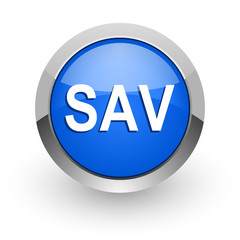 sav blue glossy web icon