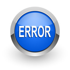 error blue glossy web icon