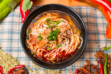 stretched noodles
