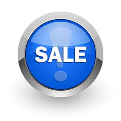 sale blue glossy web icon