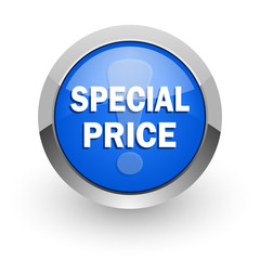 special price blue glossy web icon