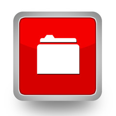 BOUTONS CARRES COLLECTION ROUGE