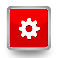 BOUTONS CARRES COLLECTION ROUGE