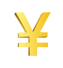 Golden currency symbol