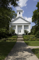 White Wooden New England Church