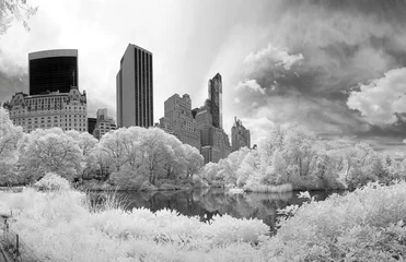 Gordijnen Panorama infrared image of the Central Park © Gary