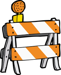 Cartoon Construction Barricade