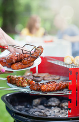 Delicious grilled sausages