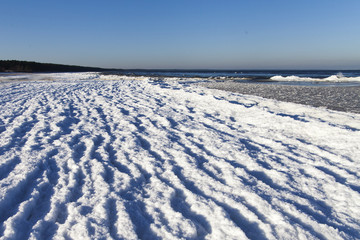 Winter at Baltic coast.