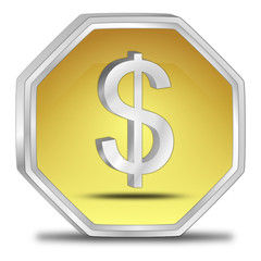 Button mit Dollar Symbol