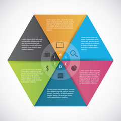 Infographics  hexagon paper