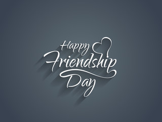 Beautiful happy friendship day text design