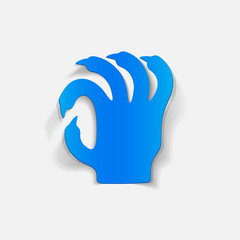 realistic design element: hand