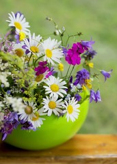 beautiful bouquet of bright  wildflowers