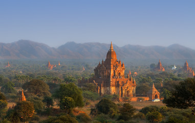Brick temples in Bagan, Myanmar