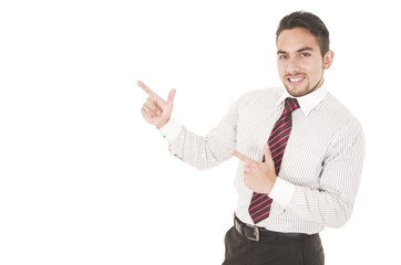 latin young man wearing red tie