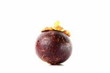 Mangosteens with white background