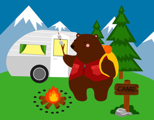 Camping Bear