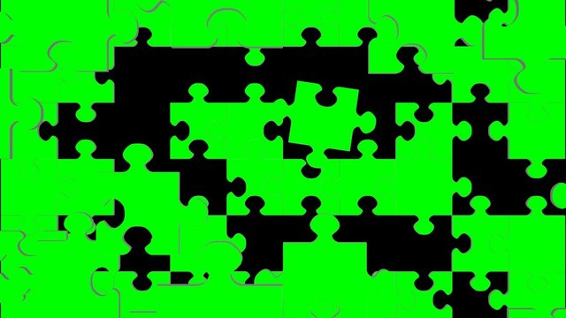 Jigswaw Puzzle Green Screen Transition