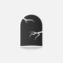 realistic design element: tombstone