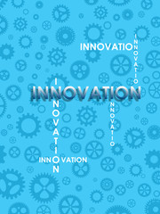 Innovation on blue background