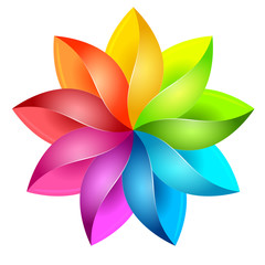 Fototapeta premium Colorful 3D pinwheel