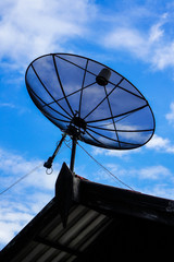 Satellite dish on the roof