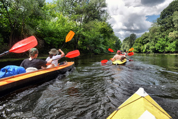 river, Sula, 2014 Ukraine, june14 ; river rafting kayaking edito