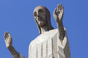 Obraz premium Huge stone sculpture of Christ of Otero in Palencia, Spain