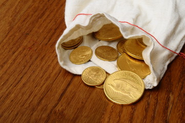 Lot of gold coins