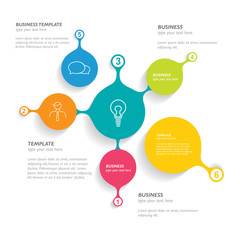 Circle infographic template. Numbered banner. Vector.