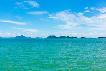 Naklejka na ściany i meble Small islands seascape panorama in Thailand