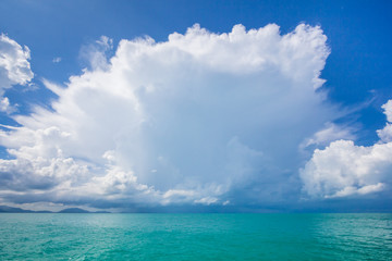 Cloud sky sea blue
