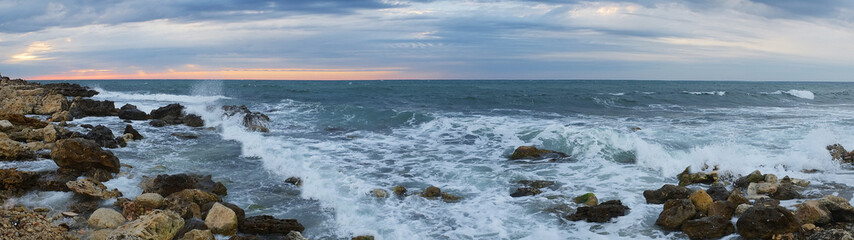 Sunset on a sea beach