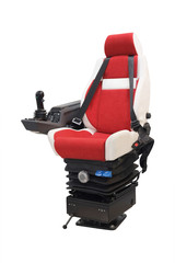 chair of the driver from a loader cabin