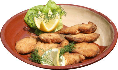 Roasted chicken fillets on barbecue