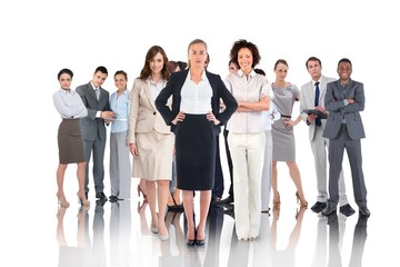 Fototapeta na wymiar Composite image of business people