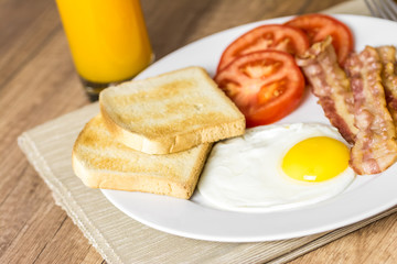 Healthy English Breakfast And Orange Juice