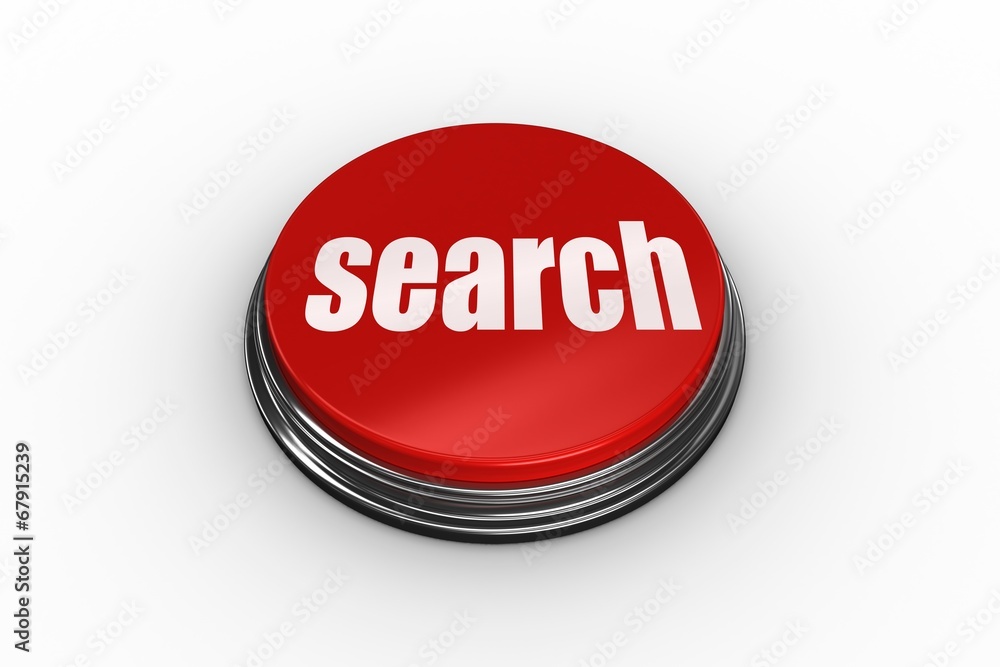 Poster Search on digitally generated red push button