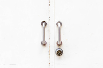 steel door and door handle