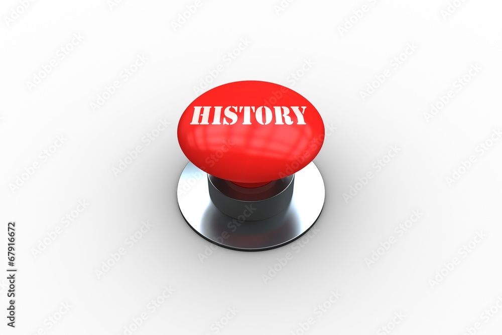 Poster History on digitally generated red push button