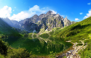 Obrazy na Szkle  Jezioro Oko Morza w Tatrach, Polska