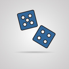 Vector dices icon