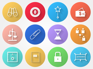 Circle icons for outsource