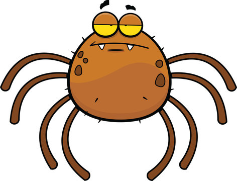 Cartoon Spider Grumpy