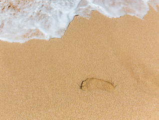 Footsteps on the beach