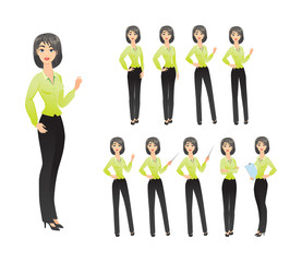 Business woman in various poses